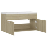 Sink Cabinet with Built-in Basin Sonoma Oak Engineered Wood 3070841