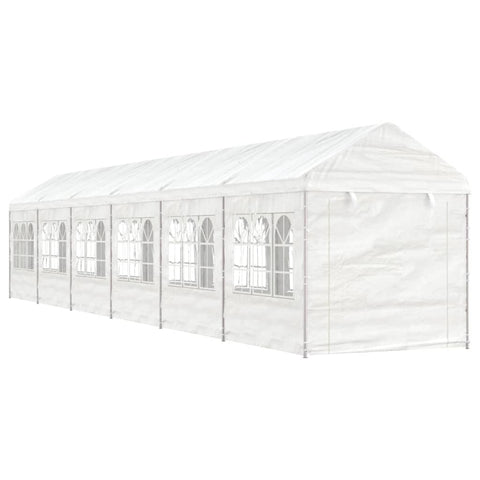 Gazebo with Roof White 13.38x2.28x2.69 m Polyethylene 3155482
