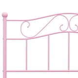 284539 Bed Frame without Mattress Pink Metal 120x200 cm