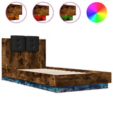 Bed Frame Smoked Oak Engineered wood, Plywood Small Single 3210070