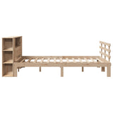 ZNTS Bookcase Bed without Mattress 120x200cm Solid Wood Pine 3322708