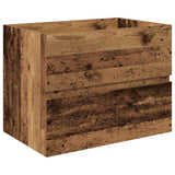 Sink Cabinet with Built-in Basin and Faucet Old Wood 3328931