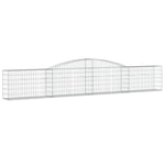 Arched Gabion Baskets 10 pcs 400x30x60/80 cm Galvanised Iron 3146848