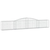 Arched Gabion Baskets 10 pcs 400x30x60/80 cm Galvanised Iron 3146848