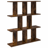 Wall Shelf Smoked Oak 102 x 20 x 96 cm Engineered Wood 8012216