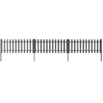 Picket Fence with Posts 3 pcs WPC 600x60 cm 42826