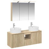 Bathroom Cabinet Set 4 pcs Sonoma Oak Engineered Wood 3406457