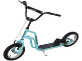 Stunt Scooter, Kids Scooter, 12'' Rubber Tyre Kick Scooter with Adjustable Handlebar, Dual Brakes, T3398P348461