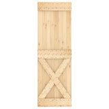Sliding Door with Hardware Set 70x210 cm Solid Wood Pine 3203132