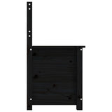 Bench Black 80x41x77 cm Solid Wood Pine 823553