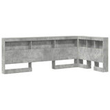 Storage Headboard Concrete Grey 100 cm Engineered Wood 3335464