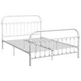 Bed Frame without Mattress with Headboard White 160x200 cm Metal 284496