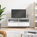 TV Cabinet High Gloss White 100x34.5x44.5 cm Engineered Wood 831230