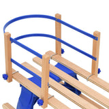Foldable Sledge with Backrest 110 cm Plywood 93700