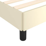 Bed Frame with Headboard without Mattress Cream 140x190 cm 347497