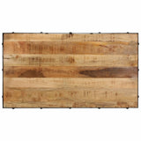 Coffee Table with Wheels Solid Mango Wood 100x55x26 cm 371683