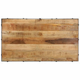 Coffee Table with Wheels Solid Mango Wood 100x55x26 cm 371683