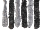 Fly Curtain Grey and Black 100x220 cm Chenille 377330