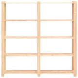 5-Tier Storage Racks 2 pcs 170x38x170 cm Solid Pinewood 500 kg 3051109