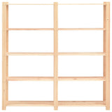 5-Tier Storage Racks 2 pcs 170x38x170 cm Solid Pinewood 500 kg 3051109