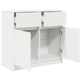Sideboard with Drawer White 80x34x76 cm Engineered Wood 861535