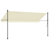 Retractable Awning Cream 400x150 cm Fabric and Steel 368749