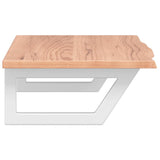 Basin Shelf Wall Mounted Steel and Solid Wood Oak 3302570