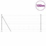 Welded Wire Fence with Concrete Base 100 x 1 m 3351554