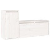 TV Cabinets 2 pcs White Solid Wood Pine 3100110