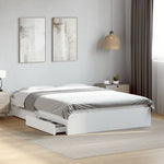 Bed Frame with Drawers without Mattress White 140x200 cm 3280657