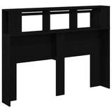 LED Headboard Black Oak 140 x 18.5 x 103.5 cm Engineered Wood 862212