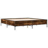 Bed Frame without Mattress Smoked Oak 180x200 cm Super King 3279784