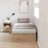 Storage Bed Frame Artisan Oak 90 x 200 cm Engineered Wood 3335348