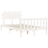 Bed Frame without Mattress White 120x200 cm Solid Wood Pine 3193462