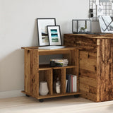 ZNTS Rolling Cabinet Old Wood 60x45x60 cm Engineered Wood 856662