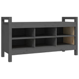 Hall Bench Grey 110x40x60 cm Solid Wood Pine 821791