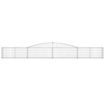 Arched Gabion Baskets 4 pcs 400x30x40/60 cm Galvanised Iron 3146829