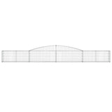 Arched Gabion Baskets 4 pcs 400x30x40/60 cm Galvanised Iron 3146829
