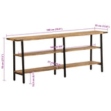 Console Table 180x35x70 cm Solid Wood Mango 373614