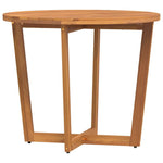 Garden Dining Table Round 90x75 cm Solid Wood Acacia 4108134