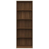 ZNTS 5-Tier Book Cabinet Brown Oak 60x24x175 cm Engineered Wood 815434