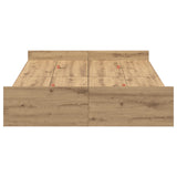 Storage Bed Frame Artisan Oak 120 x 200 cm Engineered Wood 3335308