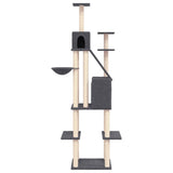 Cat Tree with Sisal Scratching Posts Dark Grey 201 cm 171644