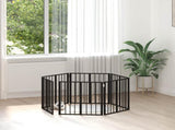 Dog Gate 6 pcs Black 60 x 60 cm Galvanised Steel 892021