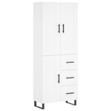Highboard White 69.5x34x180 cm Engineered Wood 3200025