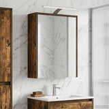 Bathroom Mirror Cabinet Smoked Oak 43 x 16 x 62.5 cm 889147
