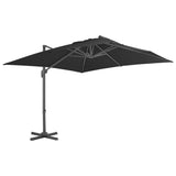 Cantilever Garden Parasol with Aluminium Pole 3x3 m Black 47000