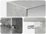 Bathroom Mirror Cabinet Concrete Grey 70 x 14.5 x 70 cm 889090