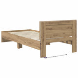 Bed Frame Artisan Oak 90 x 190 cm Engineered Wood 885833