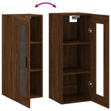 ZNTS Wall Mounted Cabinet Brown Oak 34.5x34x90 cm 828931